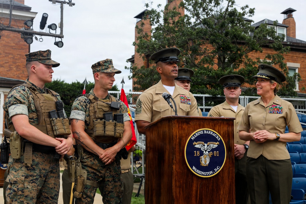 Battalion Formation at Marine Barracks Washington