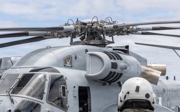 26th Marine Expeditionary Unit’s Type Commanders Amphibious Training | HMH-461 cross decks from the USS Arlington to the USS Kearsarge
