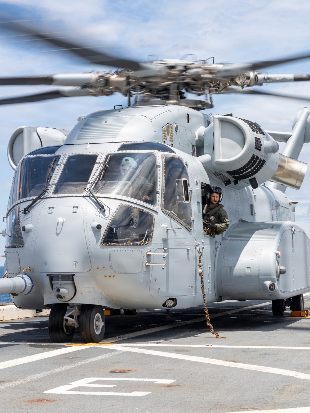 26th Marine Expeditionary Unit’s Type Commanders Amphibious Training | HMH-461 cross decks from the USS Arlington to the USS Kearsarge