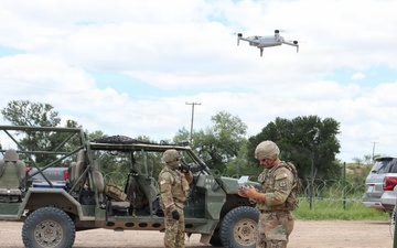 350th Engineer Company Soldiers Launch Skydio Drone in Eagle Pass