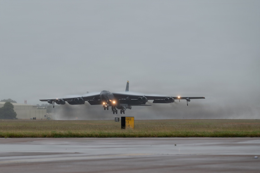 B-52H Stratofortress takes off in support of U.S. Central Command