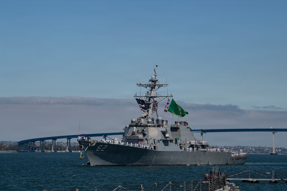 USS Fitzgerald Returns to Homeport