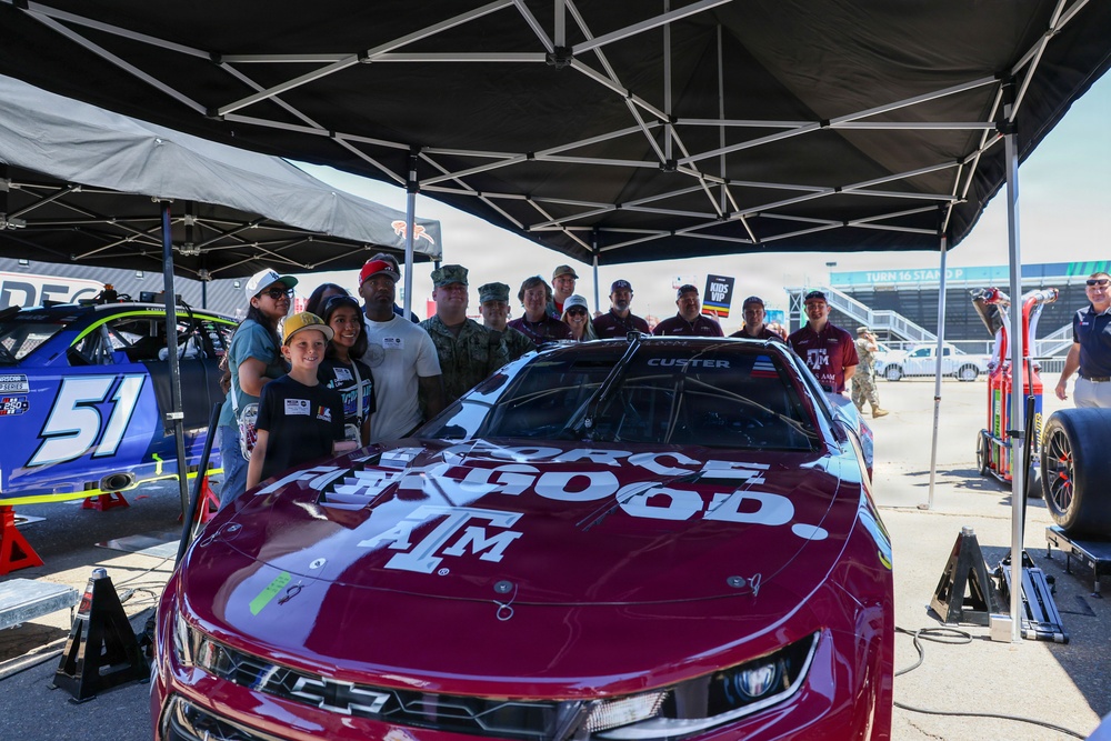 Helicopter Strike Fighter Squadron 4 tours NASCAR's Haas Factory Team Hauler Garage