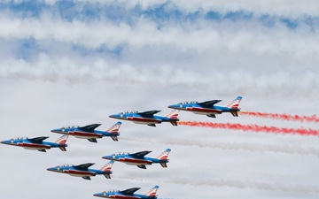 Patrouille Acrobatique de France rehearse ahead of Naval Air Station Patuxent River Air Show