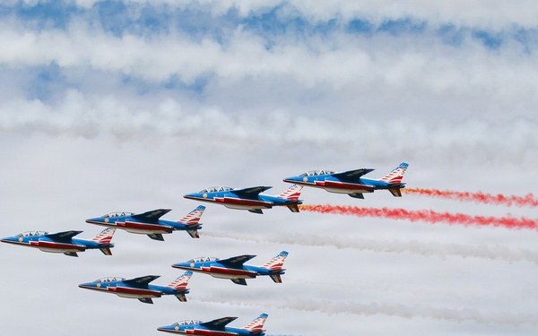 Patrouille Acrobatique de France rehearse ahead of Naval Air Station Patuxent River Air Show