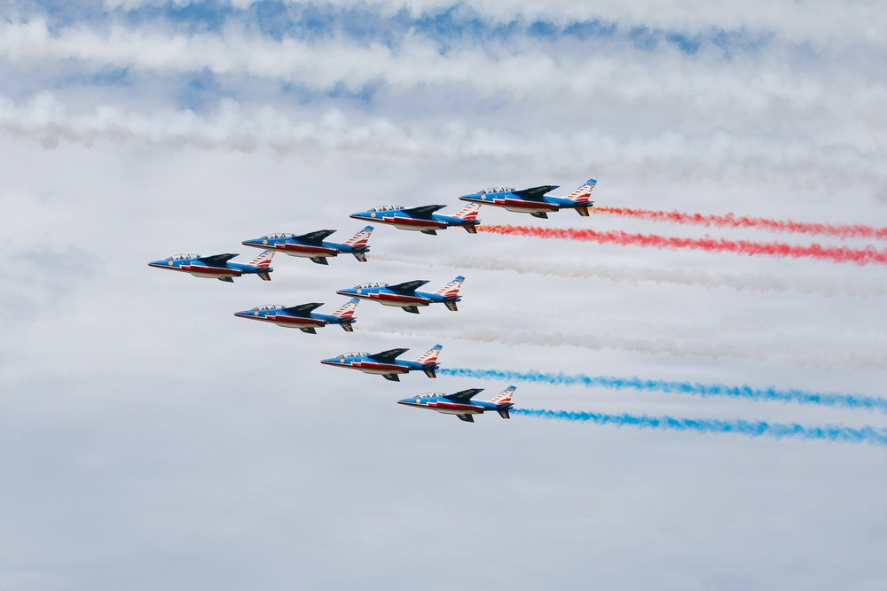 Patrouille Acrobatique de France rehearse ahead of Naval Air Station Patuxent River Air Show