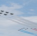Blue Angels fly in formation with Patrouille Acrobatique de France