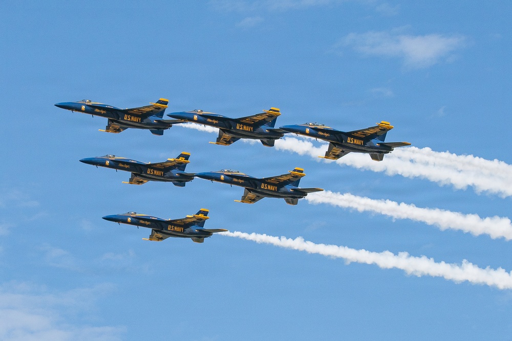 Blue Angels rehearse ahead of Naval Air Station Patuxent River Air Show