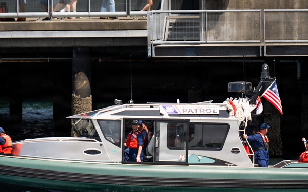 Coast Guard enhances safety and security during the United States vs. Australia World Cup match.