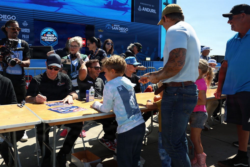 NASCAR O’Reilly Auto Parts Series drivers greet guests