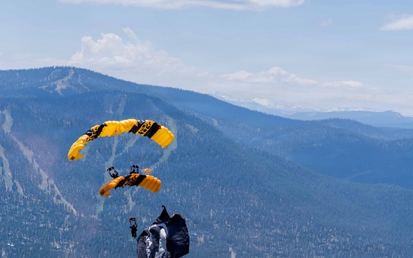 The U.S. Army Parachute Team jumps for Truckee Tahoe Airshow