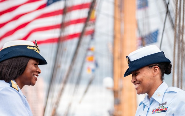 Petty Officer 1st Class Jessica Fontenette Reenlists Aboard CGC Eagle