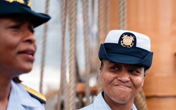 Petty Officer 1st Class Jessica Fontenette Reenlists Aboard CGC Eagle