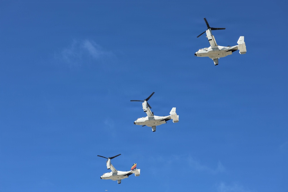 CMV-22B Osprey conduct flyover of NASCAR San Diego Weekend