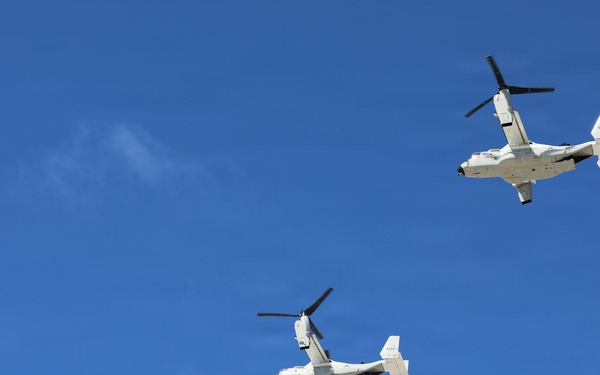 CMV-22B Osprey conduct flyover of NASCAR San Diego Weekend