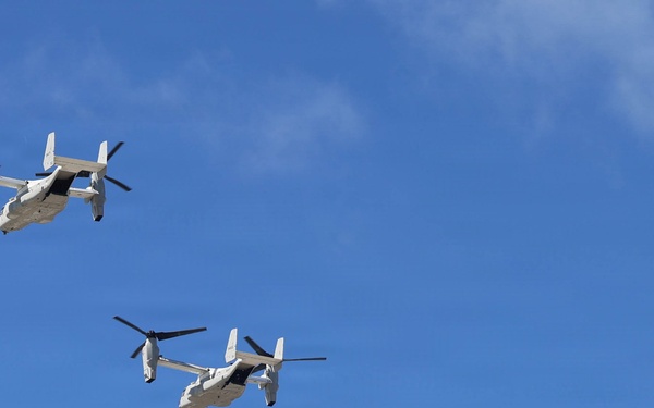 CMV-22B Osprey Conduct Flyover of NASCAR San Diego Weekend