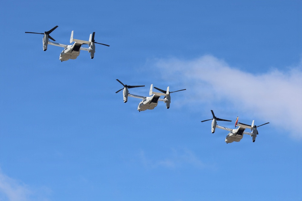 CMV-22B Osprey Conduct Flyover of NASCAR San Diego Weekend