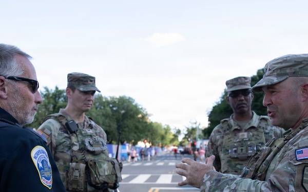 JTF-DC Leadership visits patrol teams