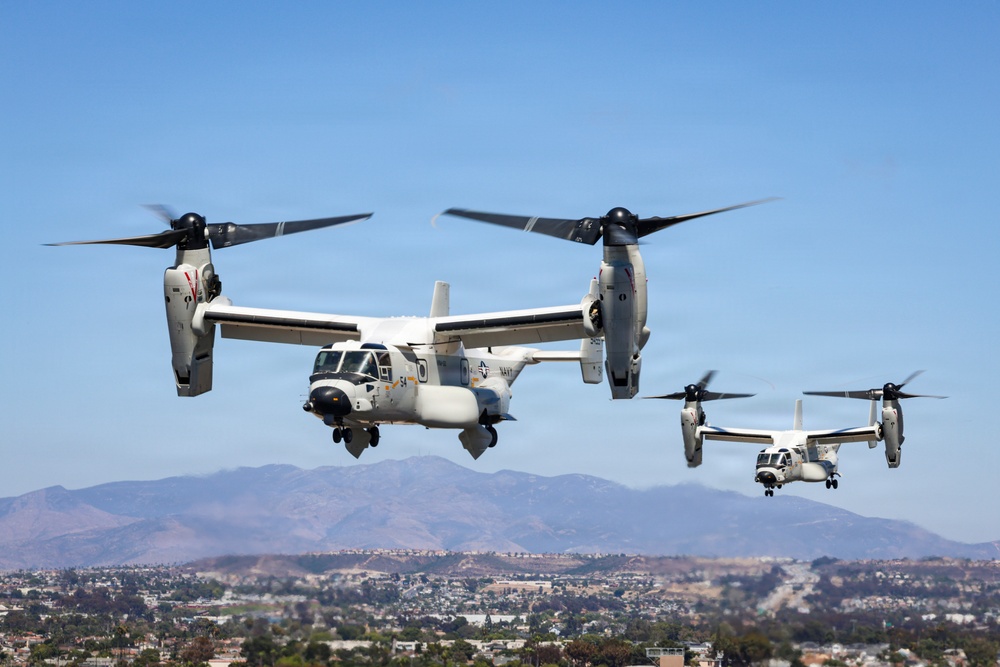 CMV-22B Osprey conduct flyover of NASCAR San Diego Weekend