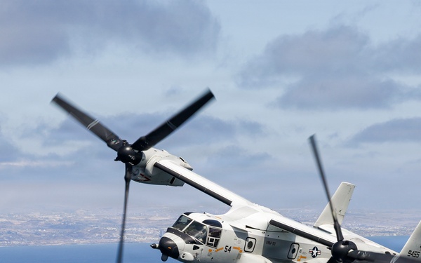 CMV-22B Osprey conduct flyover of NASCAR San Diego Weekend