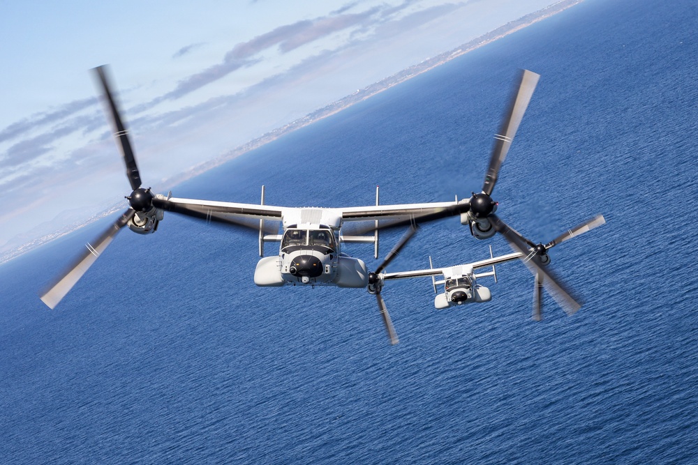CMV-22B Osprey conduct flyover of NASCAR San Diego Weekend