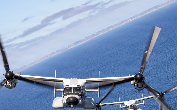 CMV-22B Osprey conduct flyover of NASCAR San Diego Weekend