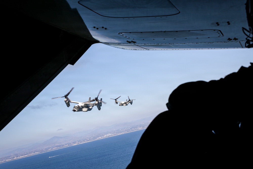 CMV-22B Osprey Conduct Flyover of NASCAR San Diego Weekend