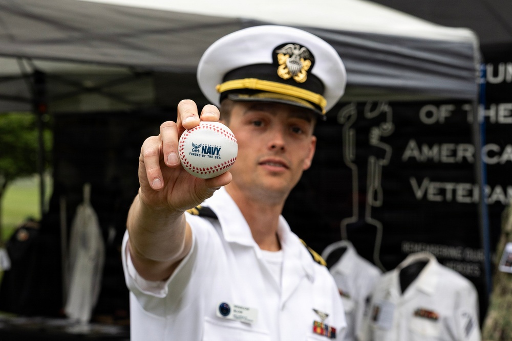 Sailors Visit Omaha Slumpbuster, Kick Off Bonfire During Omaha Navy Week