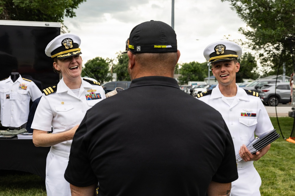 Sailors Visit Omaha Slumpbuster, Kick Off Bonfire During Omaha Navy Week