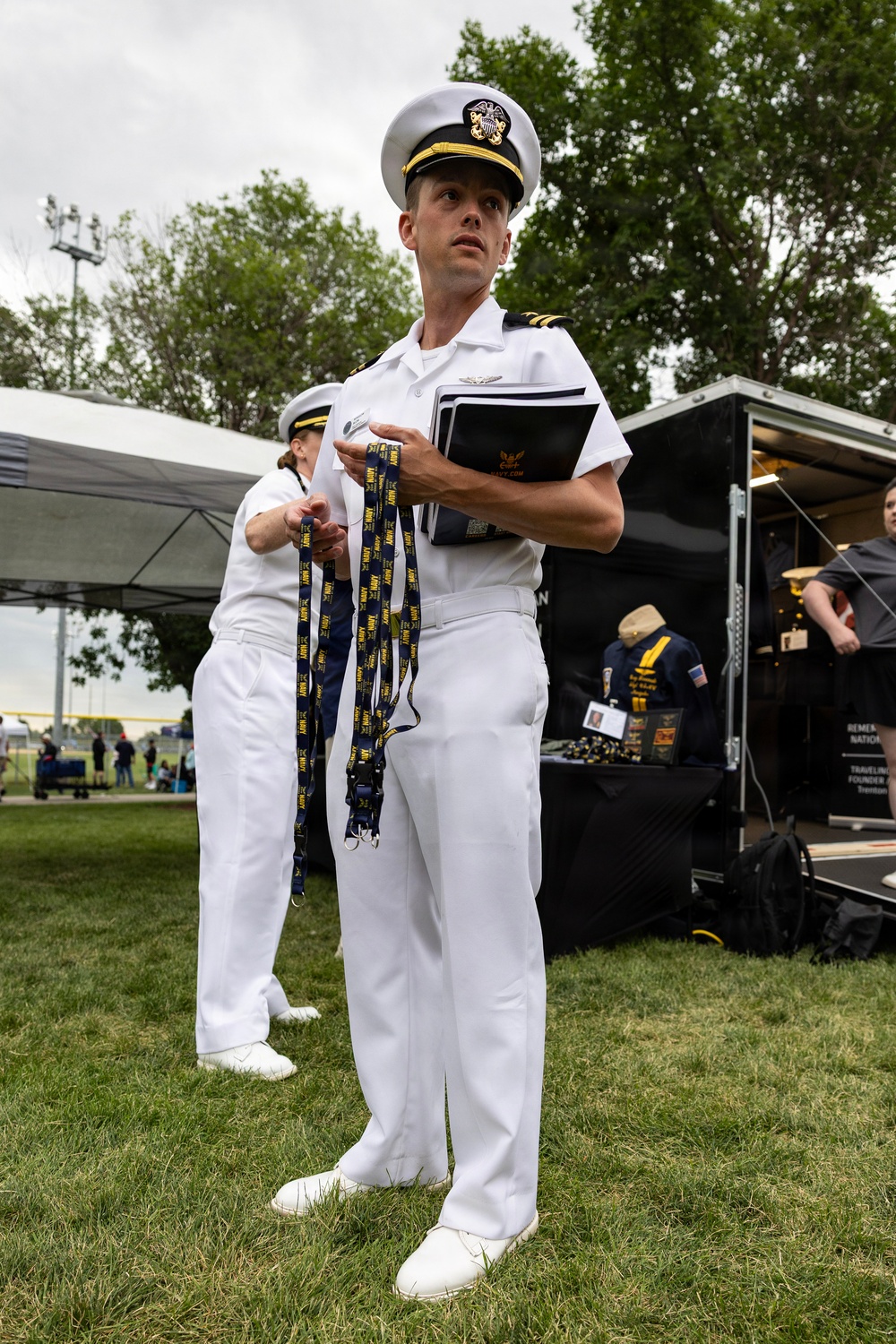 Sailors Visit Omaha Slumpbuster, Kick Off Bonfire During Omaha Navy Week