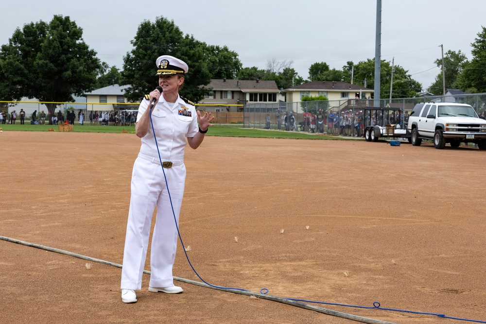 Sailors Visit Omaha Slumpbuster, Kick Off Bonfire During Omaha Navy Week