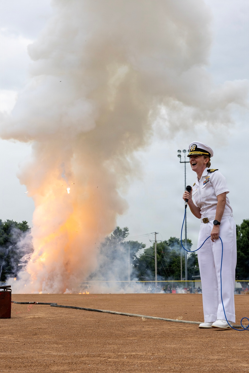 Sailors Visit Omaha Slumpbuster, Kick Off Bonfire During Omaha Navy Week