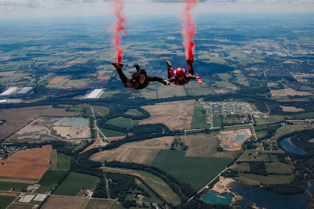 Parachuting brought two generations together over the skies of Ohio