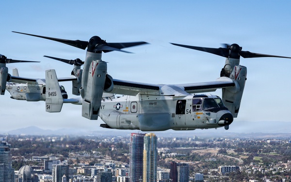 CMV-22B Osprey conduct flyover of NASCAR San Diego Weekend
