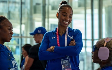 Air Force Warrior Games athletes compete in basketball