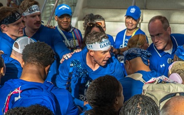 Air Force Warrior Games athletes compete in basketball
