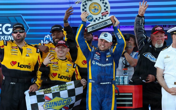 NASCAR driver celebrates historic win on Naval Base Coronado