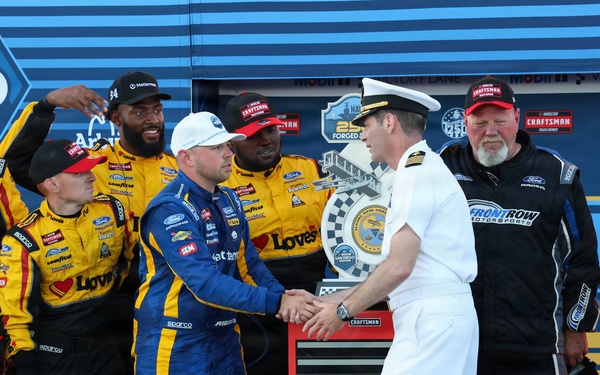 NASCAR driver celebrates historic win on Naval Base Coronado