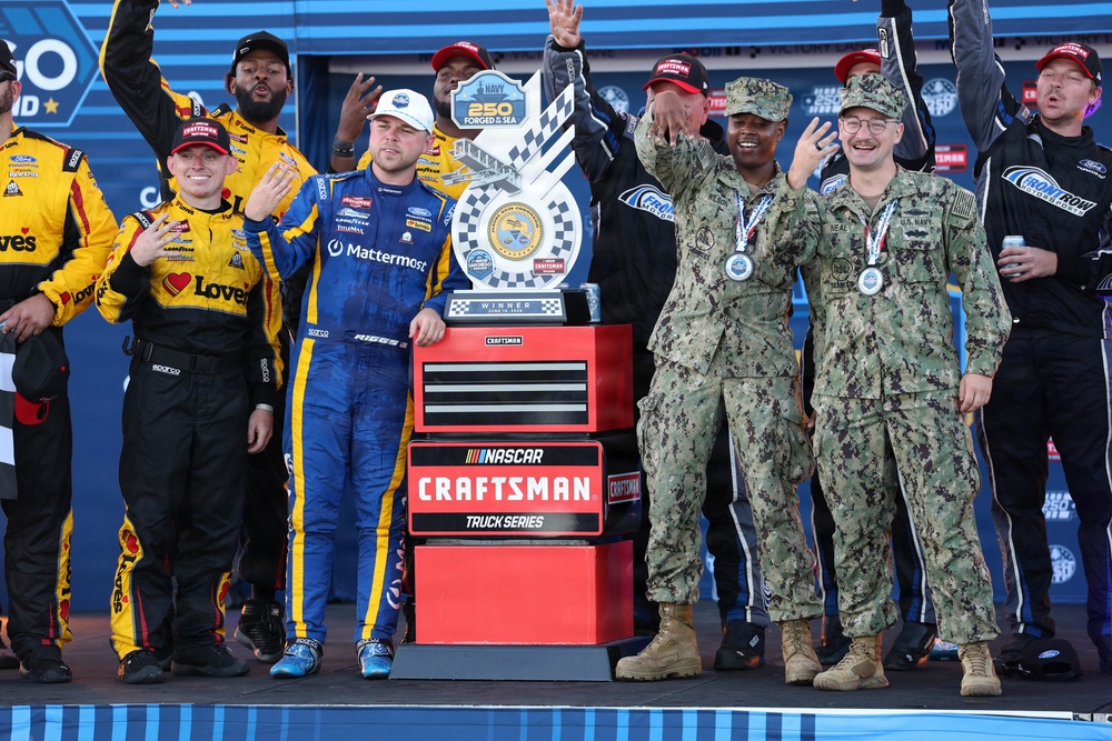 NASCAR driver celebrates historic win on Naval Base Coronado