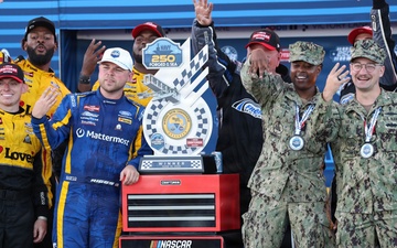 NASCAR driver celebrates historic win on Naval Base Coronado
