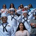 USS Carl Vinson (CVN 70) Sailors observe the national anthem during NASCAR San Diego Weekend