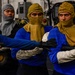 U.S. Navy Sailors Participate in a General Quarters Drill
