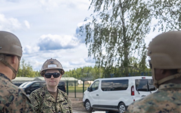 U.S. Marines and Sailors build lodging facilities in Baltic Region