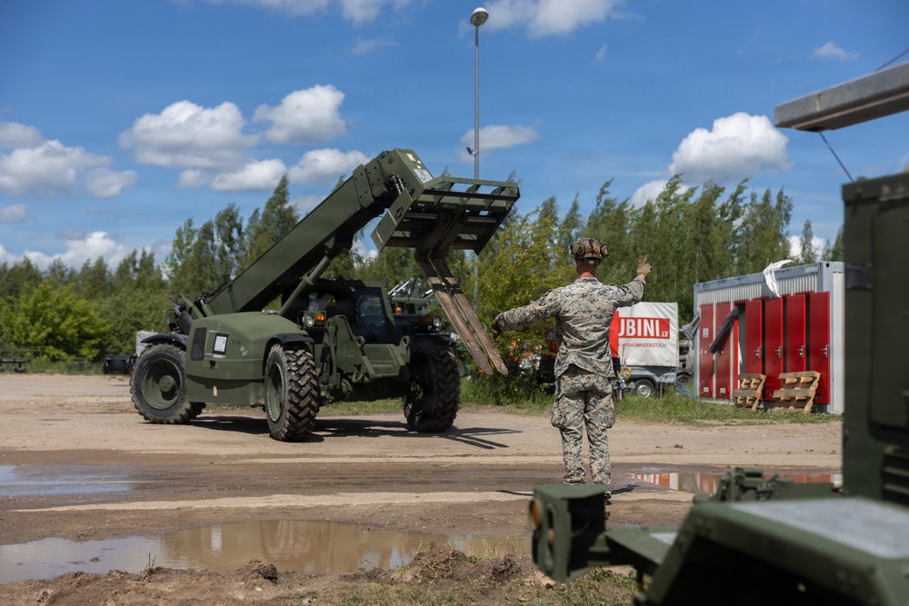 U.S. Marines and Sailors build lodging facilities in Baltic Region
