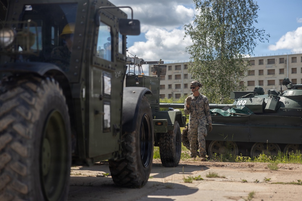 U.S. Marines and Sailors build lodging facilities in Baltic Region