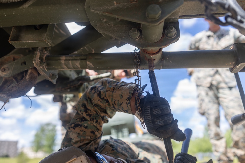 U.S. Marines and Sailors build lodging facilities in Baltic Region