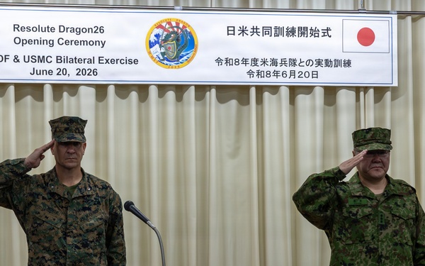 U.S. Marines and Japan Self-Defense Force conduct opening ceremony for Resolute Dragon 26