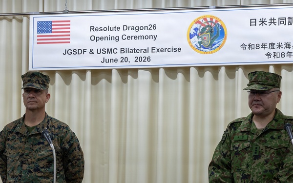 U.S. Marines and Japan Self-Defense Force conduct opening ceremony for Resolute Dragon 26