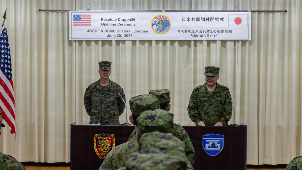 U.S. Marines and Japan Self-Defense Force conduct opening ceremony for Resolute Dragon 26