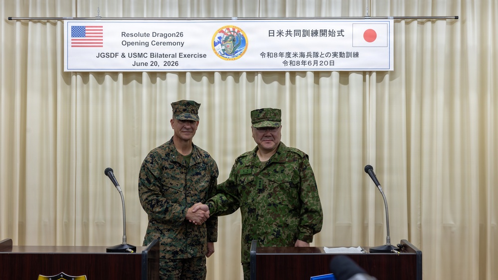 U.S. Marines and Japan Self-Defense Force conduct opening ceremony for Resolute Dragon 26